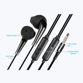 Zebronics Zeb-Calyx Wired in Ear Earphones with Mic (Black)