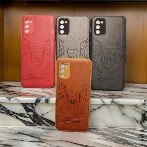 Samsung F02s leather finish back cover
