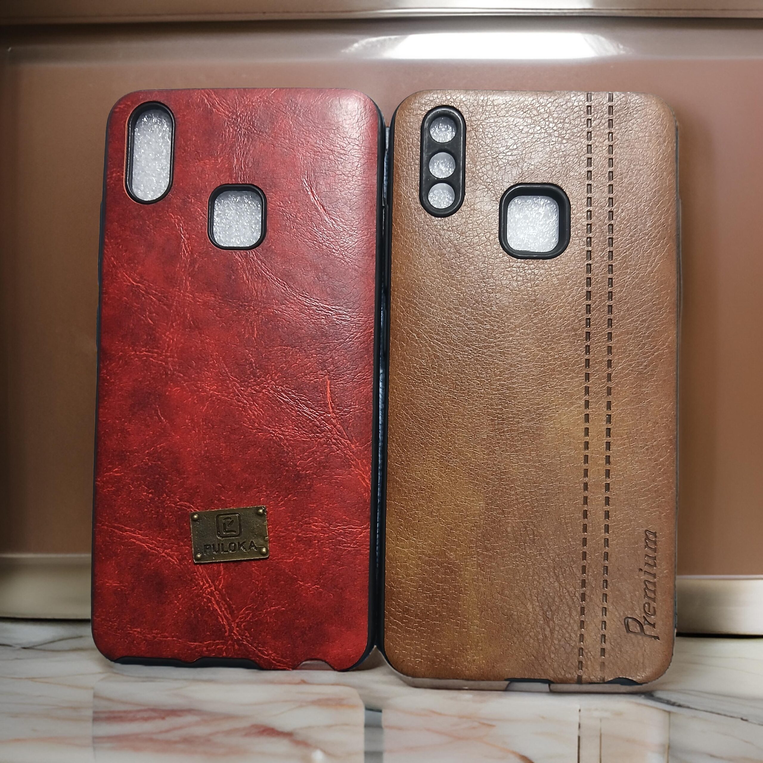 Vivo Y95 Leather finish back case